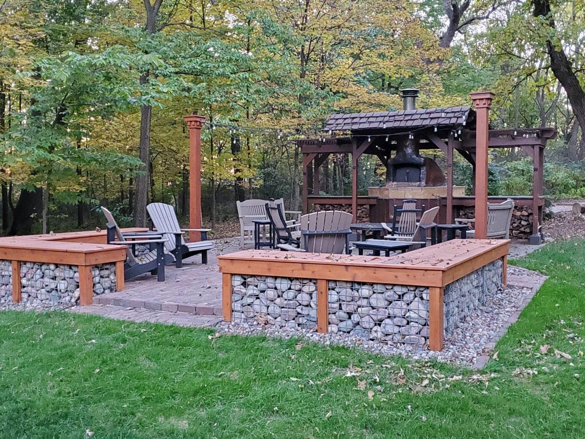 brick and stone patio project ideas