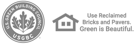 US Green Building Council Member. Use reclaimed bricks and pavers. Green is beautiful.